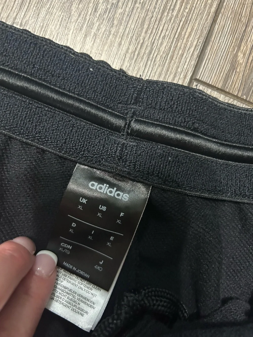 adidas Black Jogger Pants with White Side Stripes